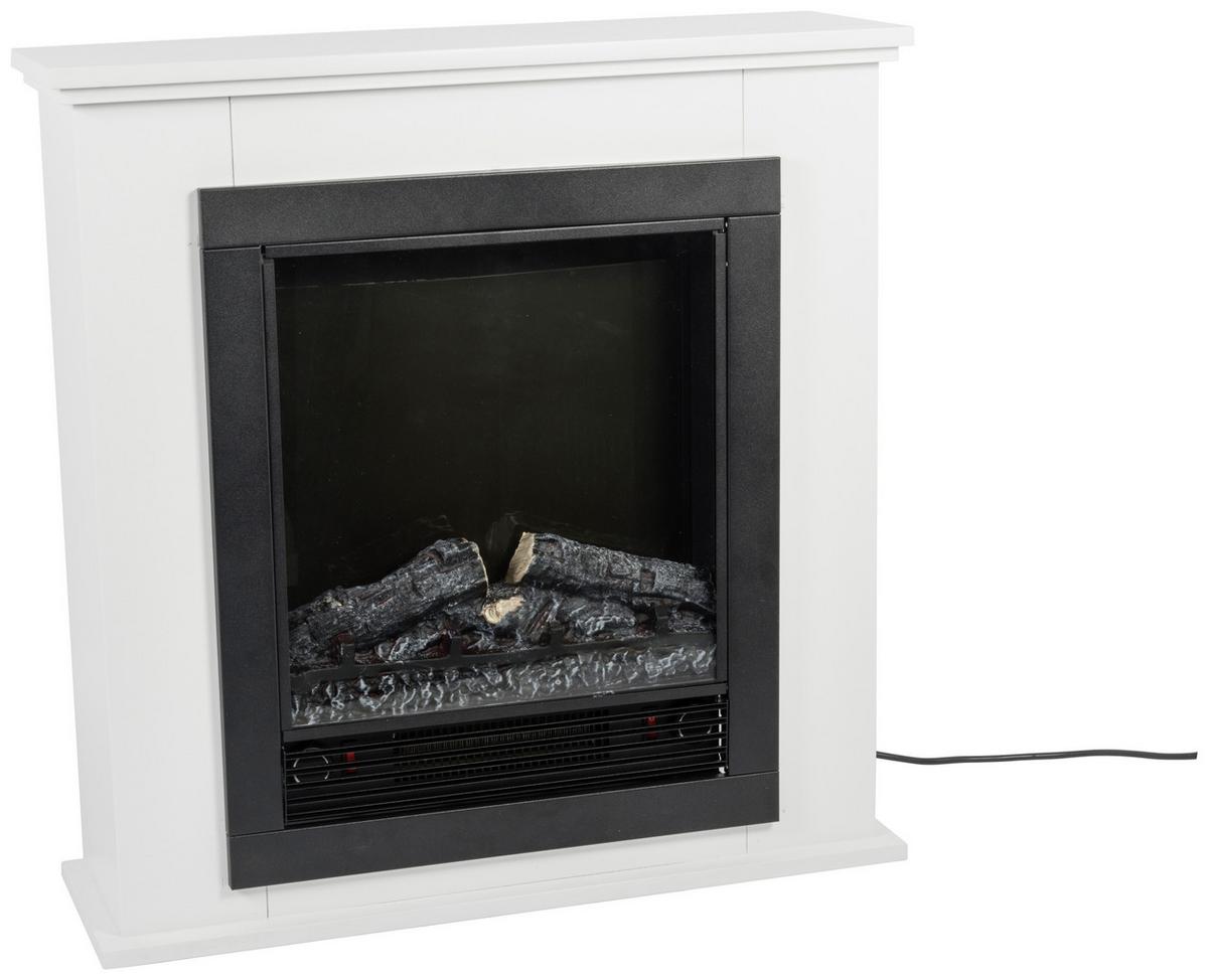 Elektrokamin 1800W weiß Flammeneffekt Geneva - Weiß, LIFESTYLE, Glas/Metall (70/71/22cm)