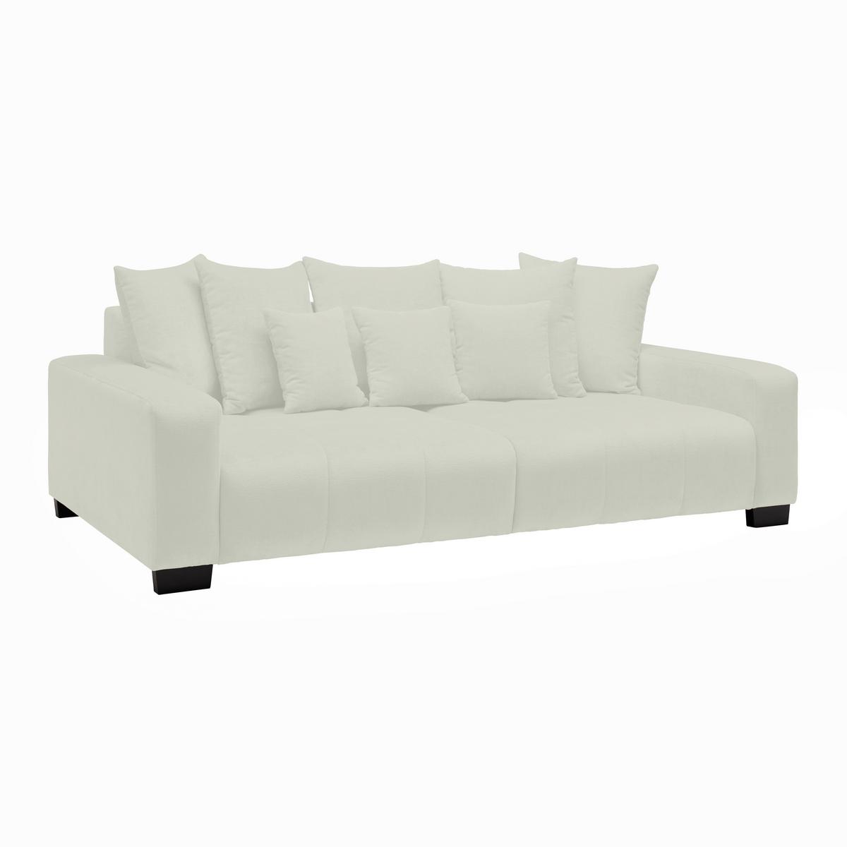 Bigsofa Matteo Weiß - Weiss/Schwarz, Modern, Holz (246/93/124cm) - Based