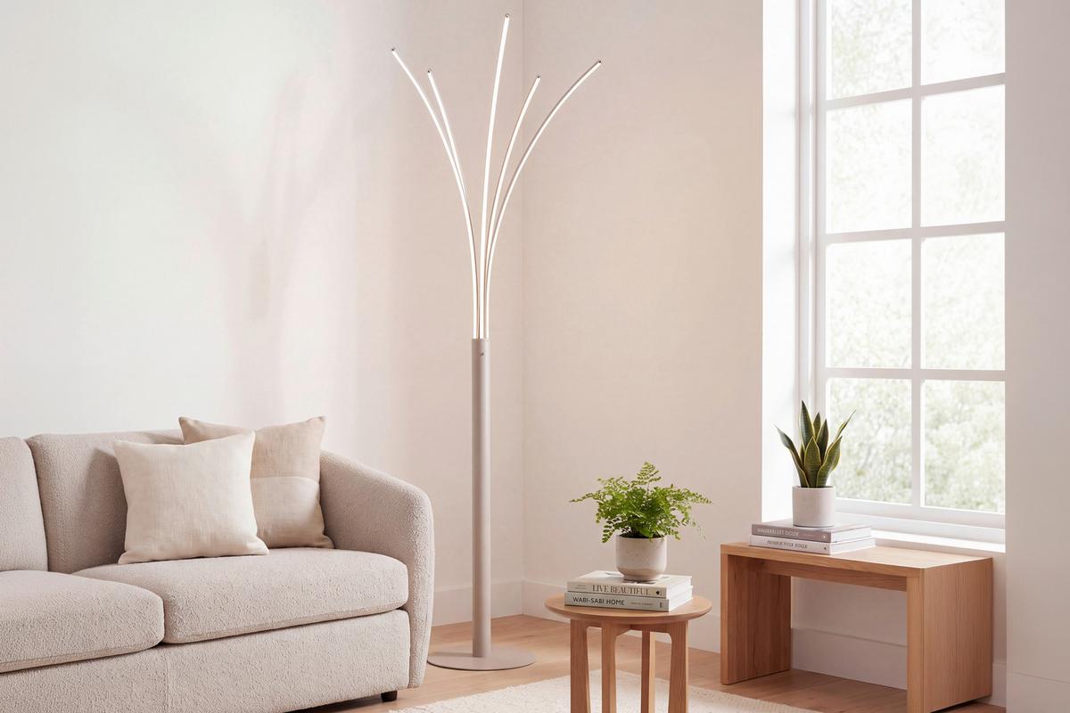 Led Svjetiljka Podna 59229b Bizzy - crna, Design, metal/plastika (56/60/187cm)