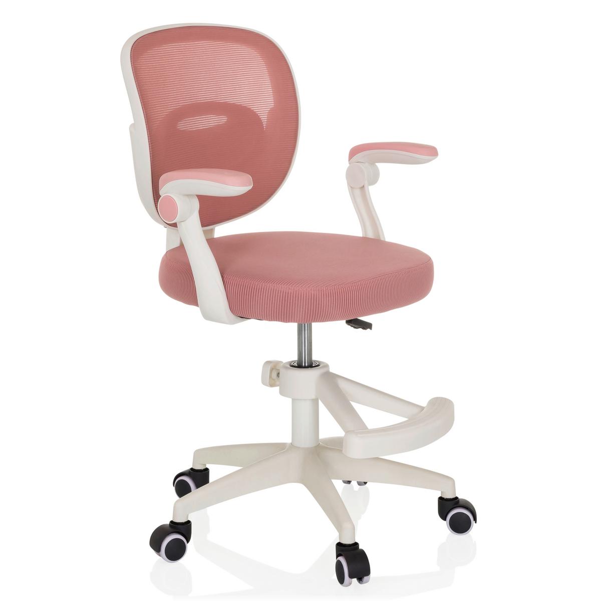 Mladinski Vrtljivi Stol Kiddy Smart, Roza - roza/bela, Moderno, umetna masa/tekstil (61/84-97/55cm) - MID.YOU