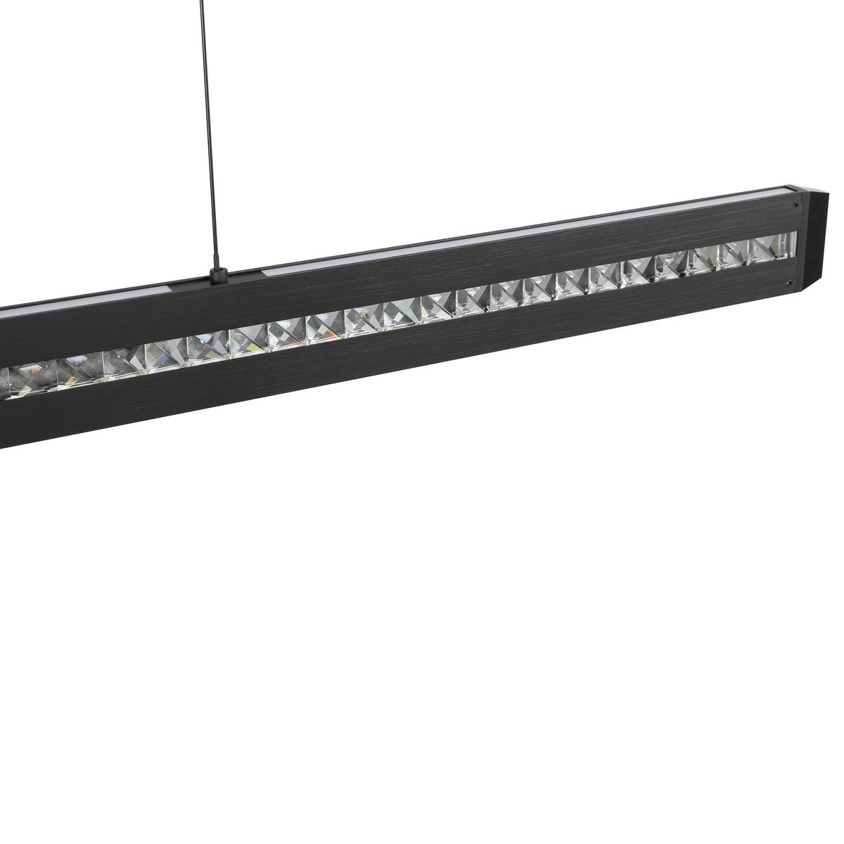 LAMPA WISZĄCA LED G51450/06 BANDA - czarny, Design, metal/szkło (115/6,5/150cm) - Brilliant