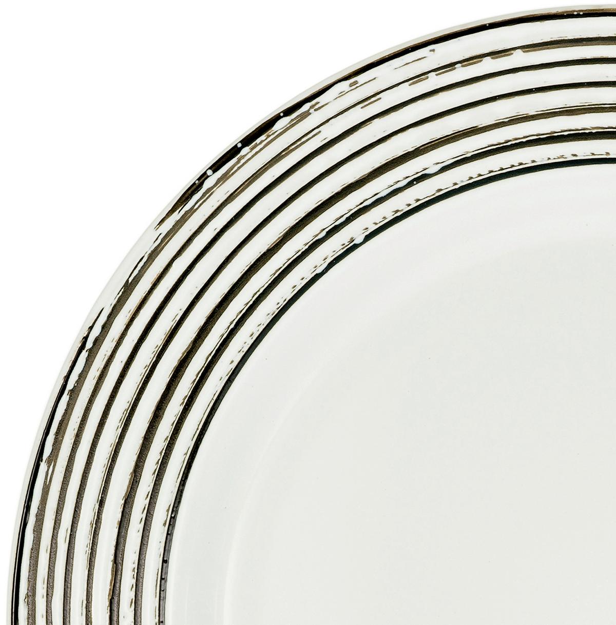 Kerámia Étkészlet La Gomera Blanca - fekete/fehér, Basics, kerámia - Creatable