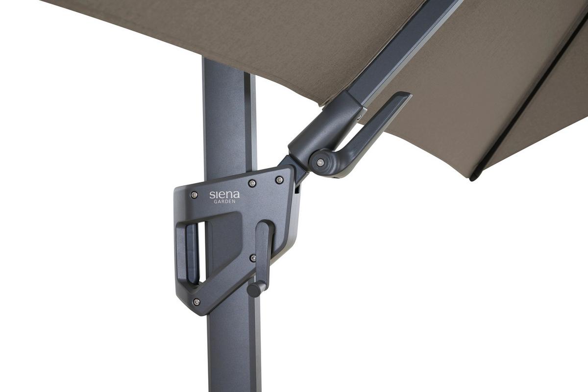 AMPELSCHIRM T50071 - Taupe/Anthrazit, MODERN, Textil/Metall (300/300cm) - Siena Garden