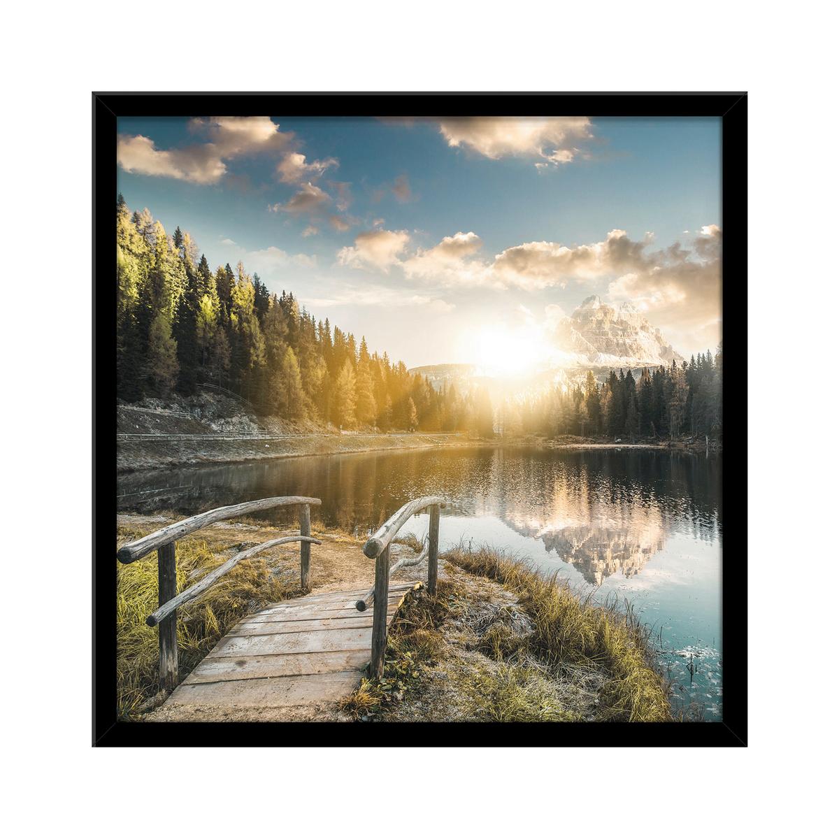 Slika Vous Ii - črna/večbarvno, leseni material (30/30cm) - Modern Living