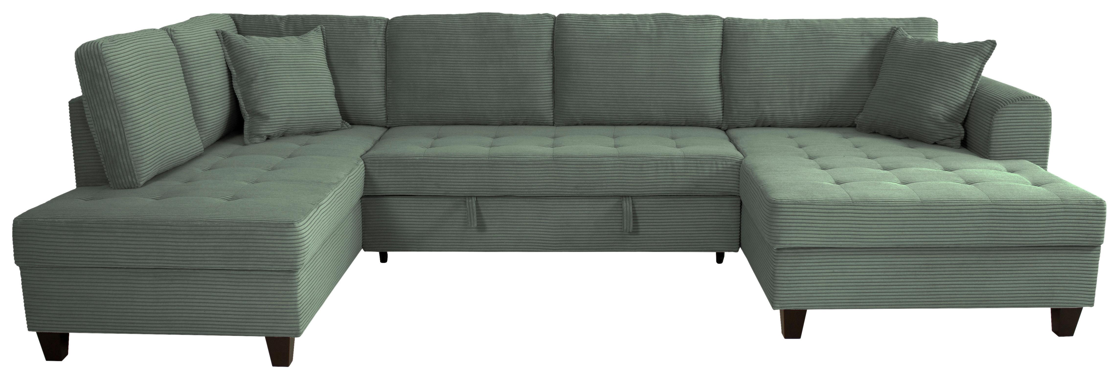 Kutna Garnitura Moritz - zelena, Trend, tekstil (178/324/155cm)