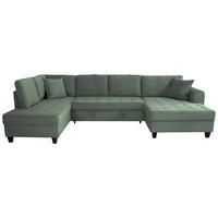 Kutna Garnitura Moritz - zelena, Trend, tekstil (178/324/155cm)