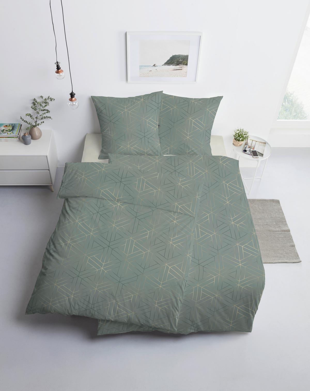 POŚCIEL LUAN - miętowy, Design, tkanina (135/200cm) - Estella