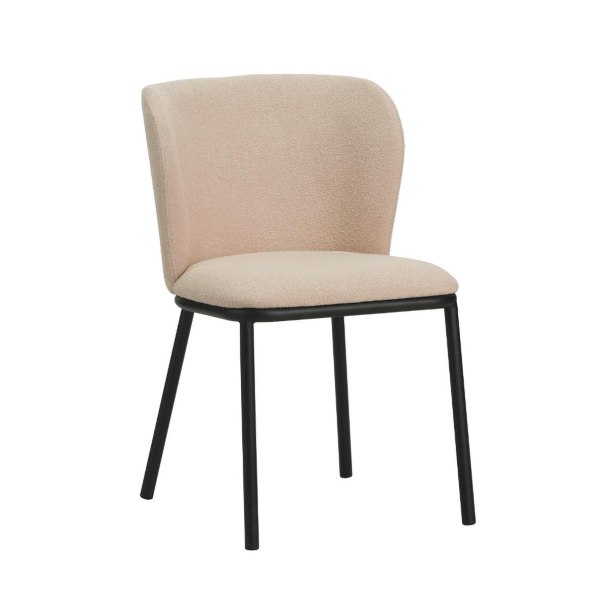 Stuhl-Set Bourges Beige - Beige/Schwarz, MODERN, Textil/Metall (52/80/44cm) - MID.YOU