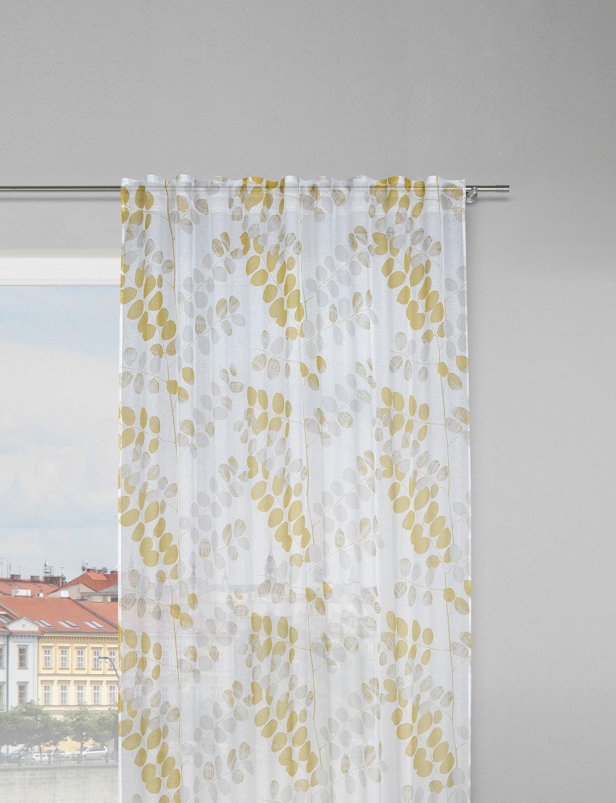 Končana Zavesa Endless - rumena, Konvencionalno, tekstil (140/245cm) - Modern Living