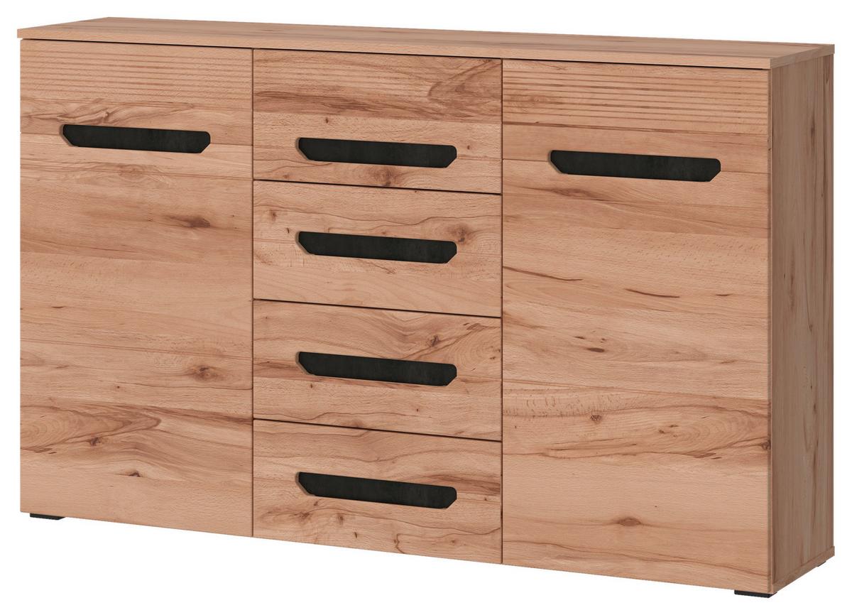 Komoda Alana - črna, Moderno, umetna masa/leseni material (139,6/89,4/38cm) - Mömax