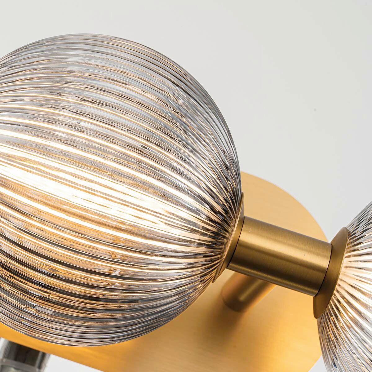 Falilámpa Qn-Palmas-3w-Bg - aranyszínű, Konventionell, üveg/fém (15,1/58,7cm) - Elstead Lighting