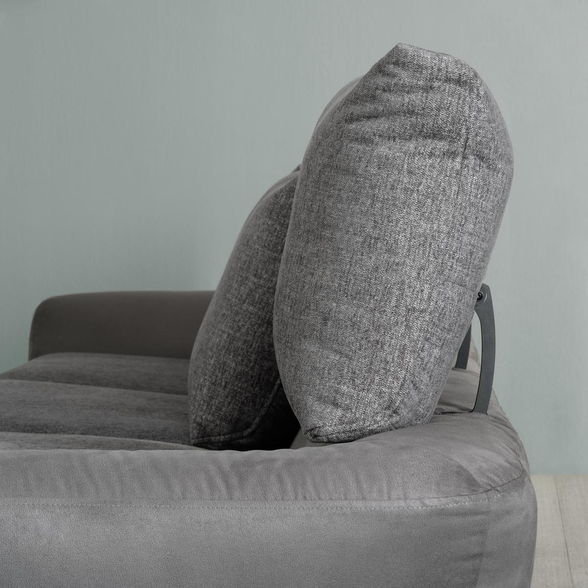 Ecksofa Soria in Dunkelgrau - Dunkelgrau/Schwarz, Modern, Textil (296/103/176cm) - Premium Living