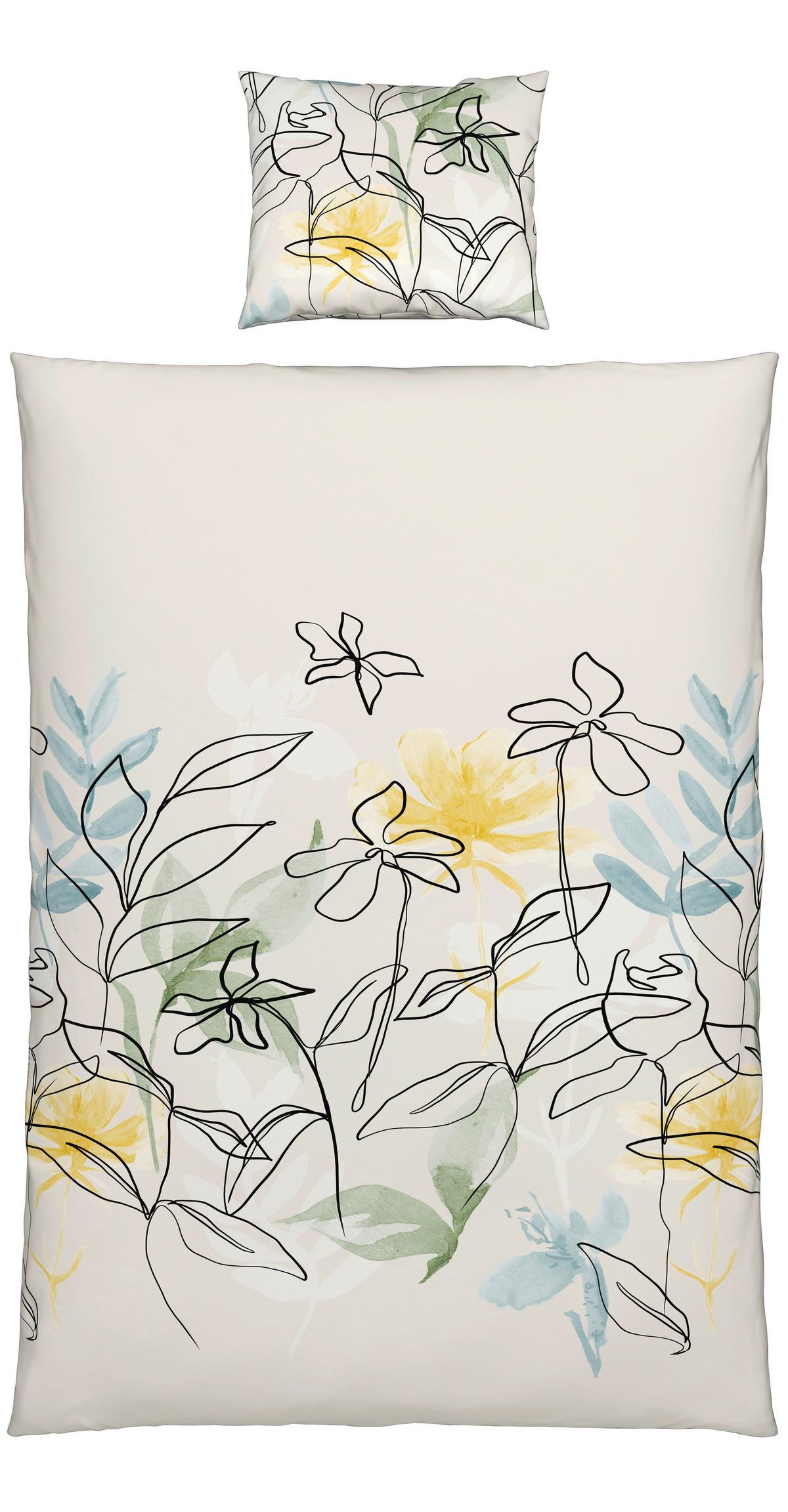 BETTWÄSCHESET FLORENTINA - Weiss, Konventionell, Textil (160/210cm) - Modern Living