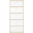 Schuhschrank Eichefarben/Weiß - Chromfarben/Eichefarben, MODERN, Holzwerkstoff/Kunststoff (69,0/163,0/38,0cm) Schuhschrank Eichefarben/Weiß - Chromfarben/Eichefarben, MODERN, Holzwerkstoff/Kunststoff (69,0/163,0/38,0cm)