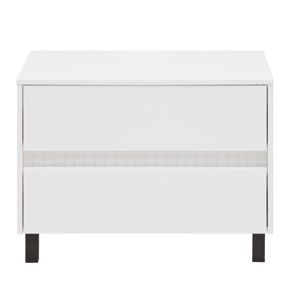 Waschbeckenunterschrank Aida Weiß - Schwarz/Weiß, MODERN, Holzwerkstoff (80/50/45cm) - Mömax