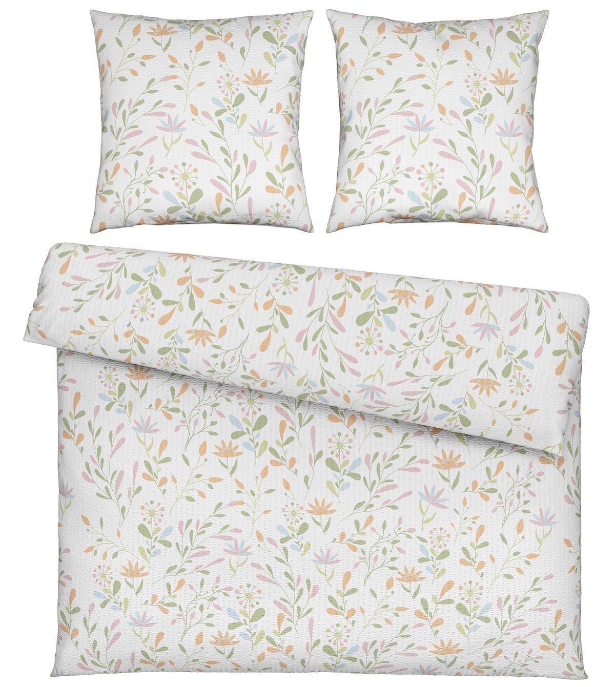 BETTWÄSCHESET MARINA XXL - Weiss, Konventionell, Textil (200/210cm) - Mömax