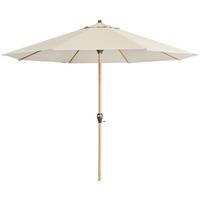 Sonnenschirm Alu Wood Ultra Naturfarben ca. 350x350cm - Eschefarben/Naturfarben, Design, Textil/Metall (350/350cm) - Doppler