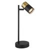 Tischleuchte Brisbon Schwarz max. 5 Watt - Dunkelgrau/Schwarz, Design, Kunststoff/Metall (13,2/12/35cm) - Globo