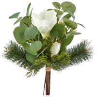 Kunstpflanze Magnolienmix I Weiß/Grün - Weiß/Braun, Basics, Kunststoff (40cm) - Mömax