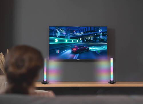 Namizna Led-svetilka 25895sh Polliver - črna/opal, Design, umetna masa (3/3/32,5cm) - Globo