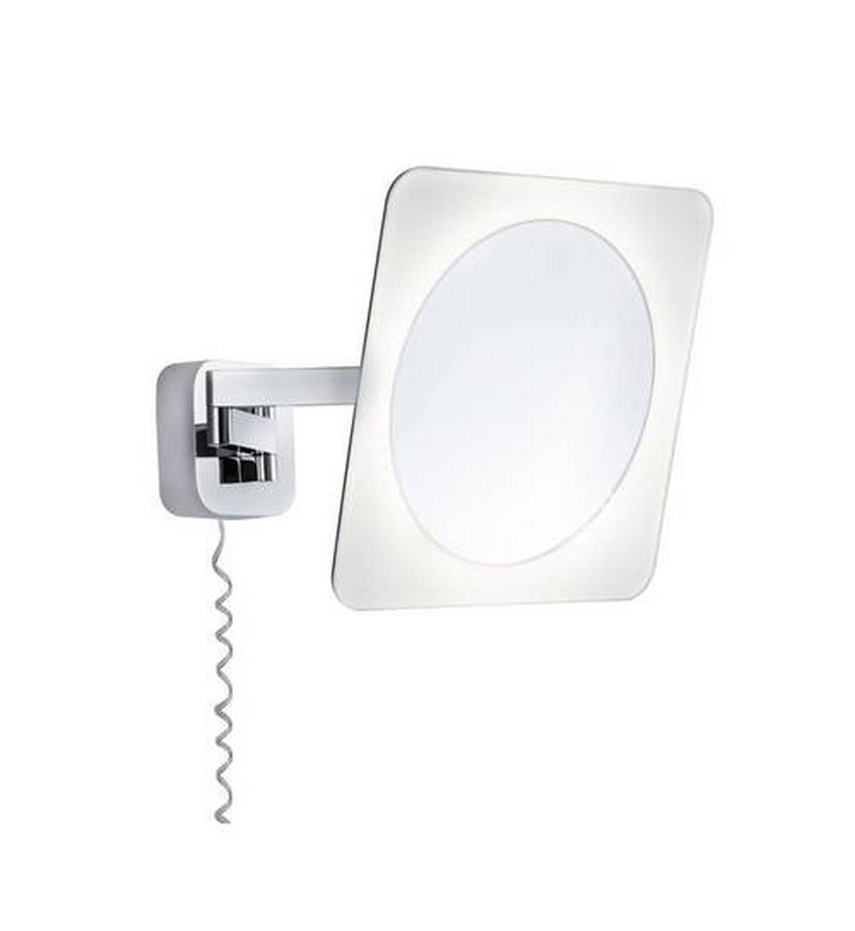 LED-Wandleuchte Bela in Weiß/Chromfarben max. 5,7 W - Chromfarben/Weiß, Basics, Metall (23/23cm) - Paulmann