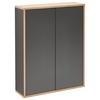 Hängeschrank "Finn" , anthrazit - Anthrazit, MODERN, Glas/Holzwerkstoff (60/75/18,5cm) - MID.YOU