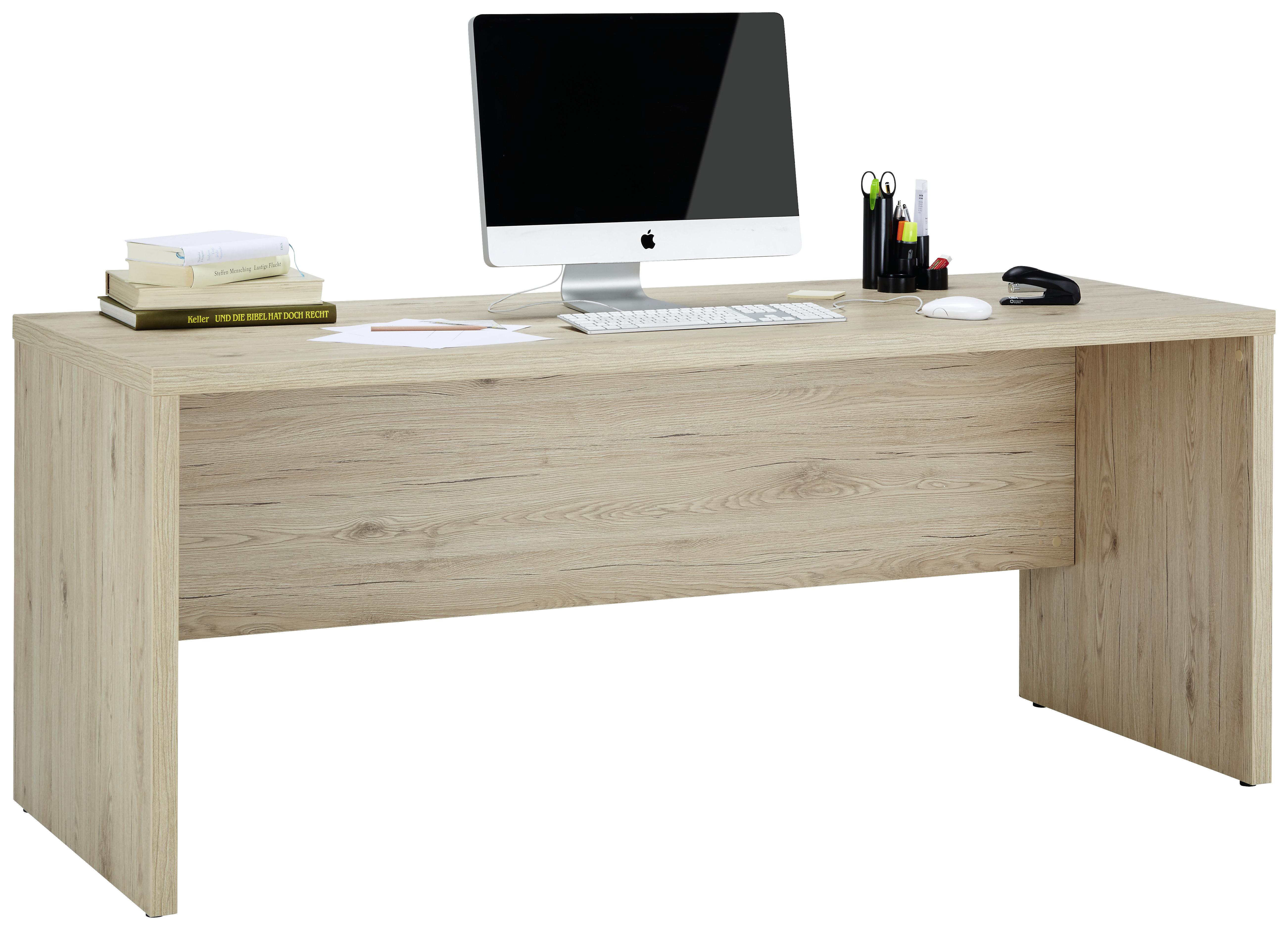 Schreibtisch in Eichefarben - Sonoma Eiche, MODERN, Holzwerkstoff (180,0/74,2/69,0cm) - Based