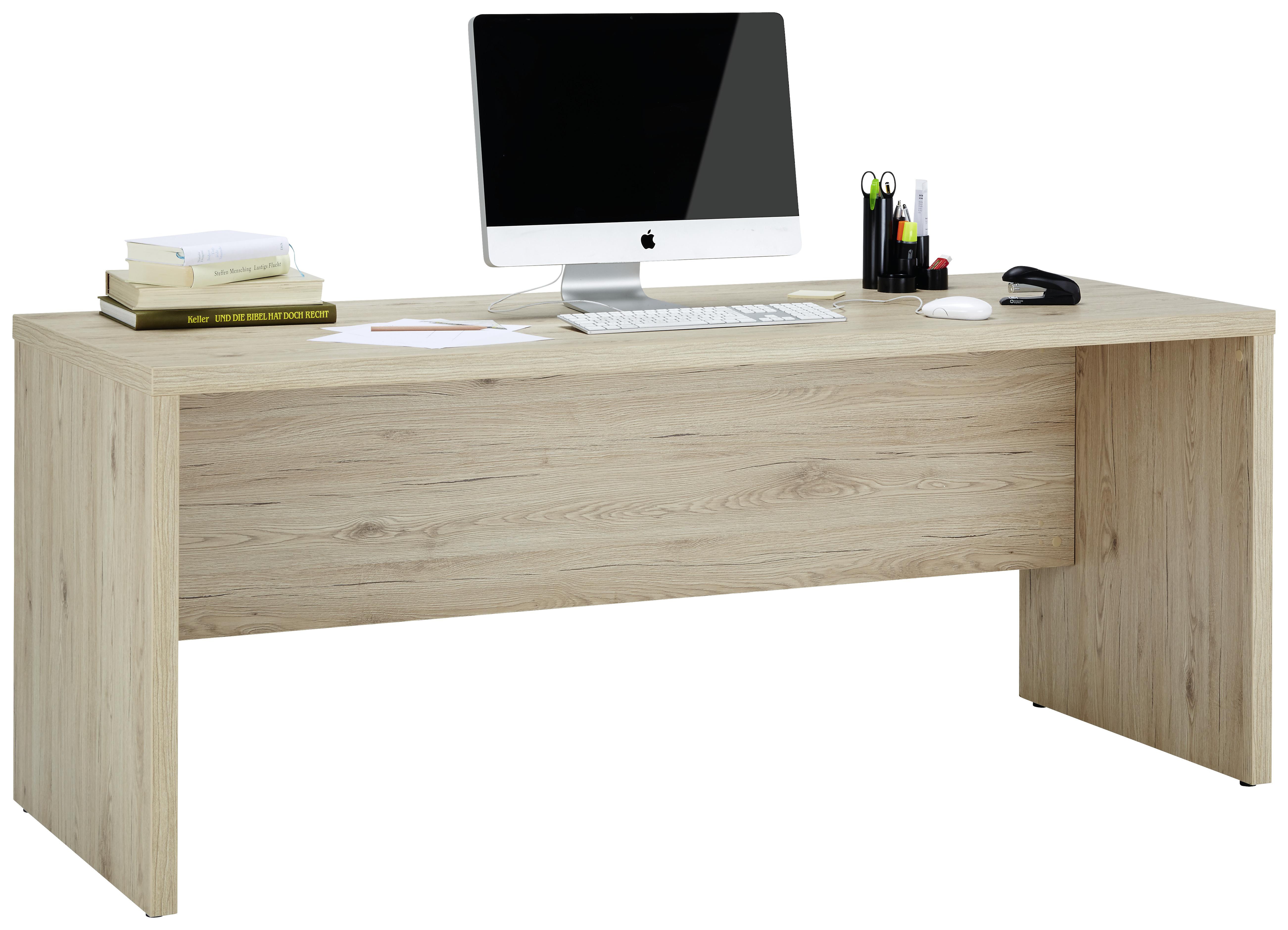 Schreibtisch in Eichefarben - Sonoma Eiche, Modern, Holzwerkstoff (180,0/74,2/69,0cm) - Modern Living