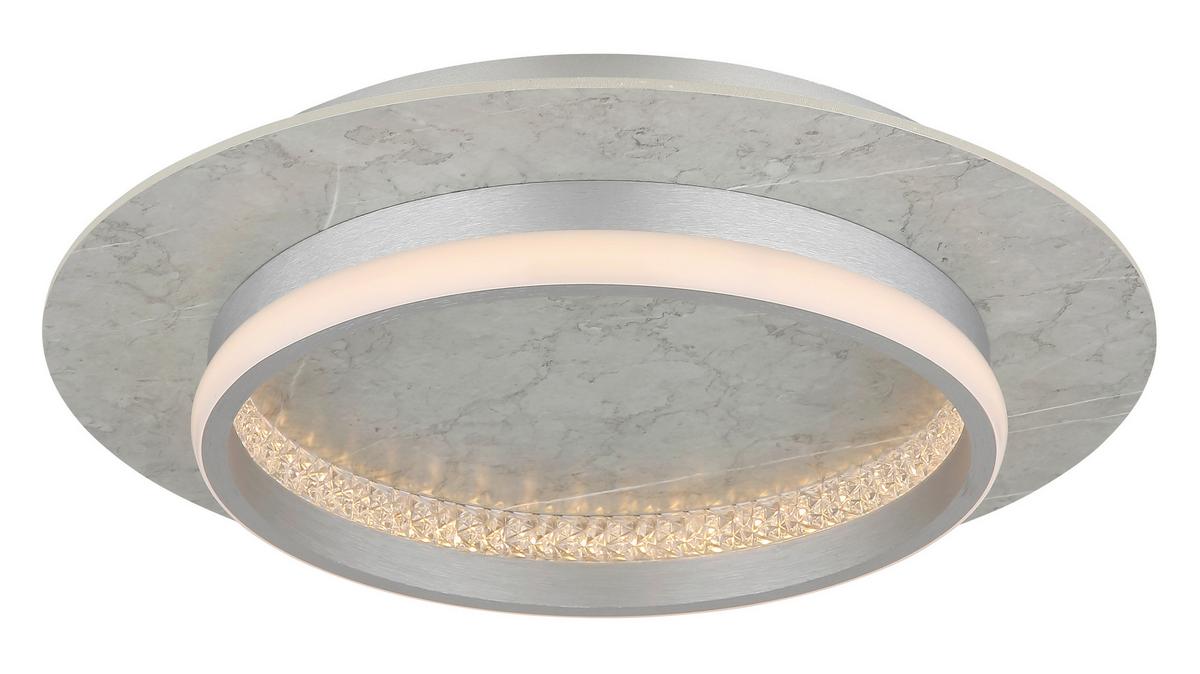 Led Mennyezeti Lámpa 62000102 Mary - opál/ezüstszínű, Design, műanyag/faalapú anyag (40/8,2cm)