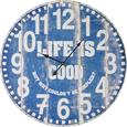 Uhr Good Life ca.ø58cm - Blau/Weiß, MODERN, Holz/Papier (58cm) - Mömax modern living Uhr Good Life ca.ø58cm - Blau/Weiß, MODERN, Holz/Papier (58cm) - Mömax modern living