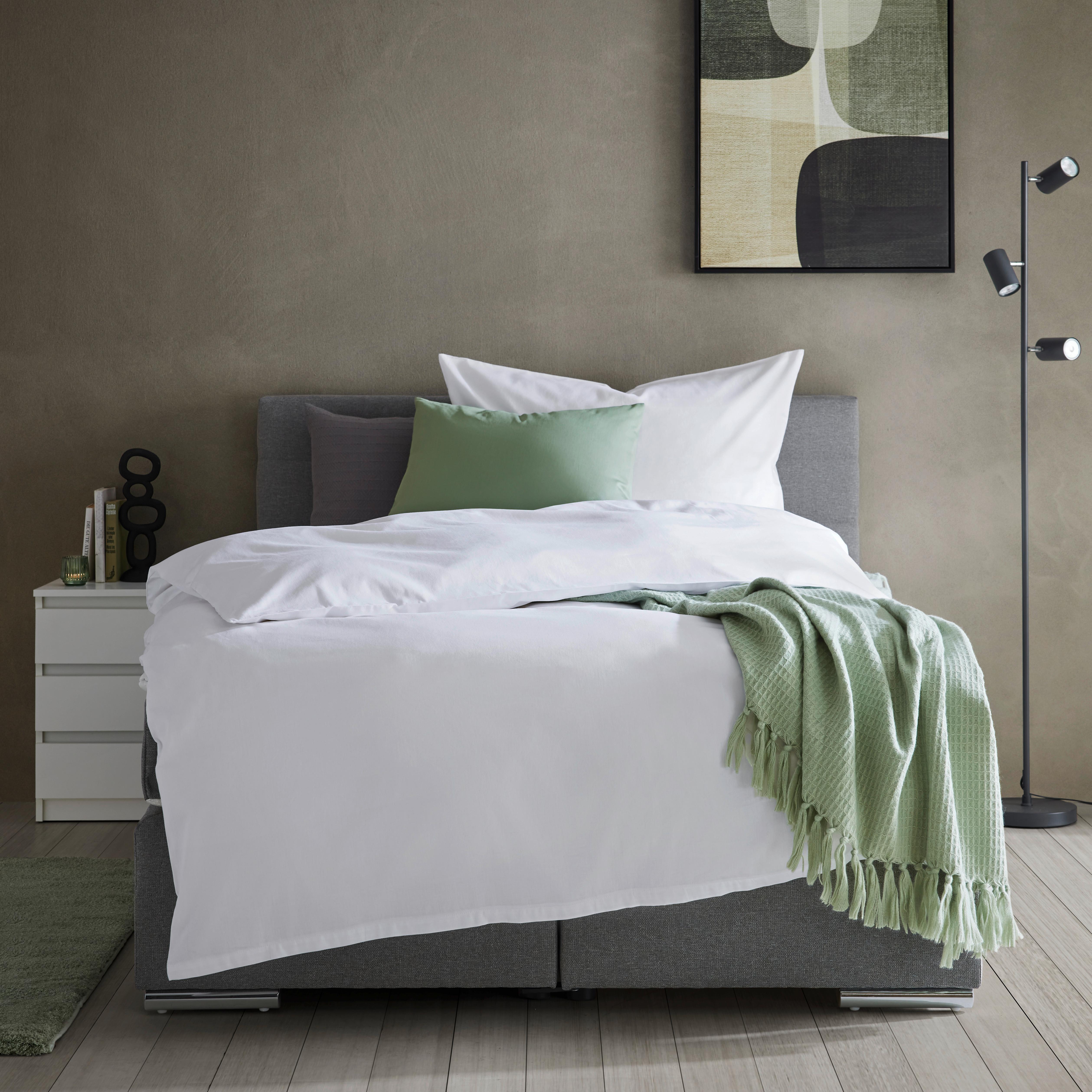 Prevleka Blazine Xenia Uni - bela, Moderno, tekstil (60/80cm) - Premium Living