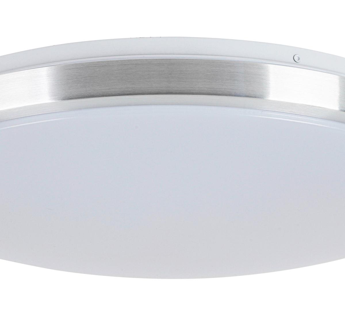 Stropna Svetilka Winfried - bela/barve aluminija, Konvencionalno, kovina/umetna masa (50/9cm) - Mömax