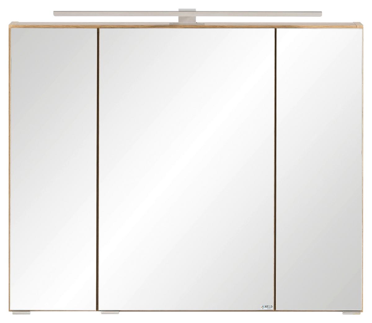 Spiegelschrank Varese ca. 80x64 cm Wotaneiche Dekor - MODERN, Glas/Holzwerkstoff (80/64/20cm) - Held