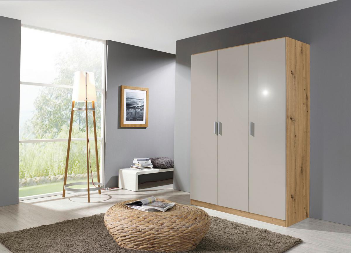 DULAP USI ROTATIVE BERLIN - gri deschis/stejar Artisan, Modern, material pe bază de lemn (136/210/54cm) - Modern Living
