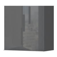 Fali Szekrény Onyx - krómszínű/antracit, Modern, faalapú anyag/fém (55/56/29cm)