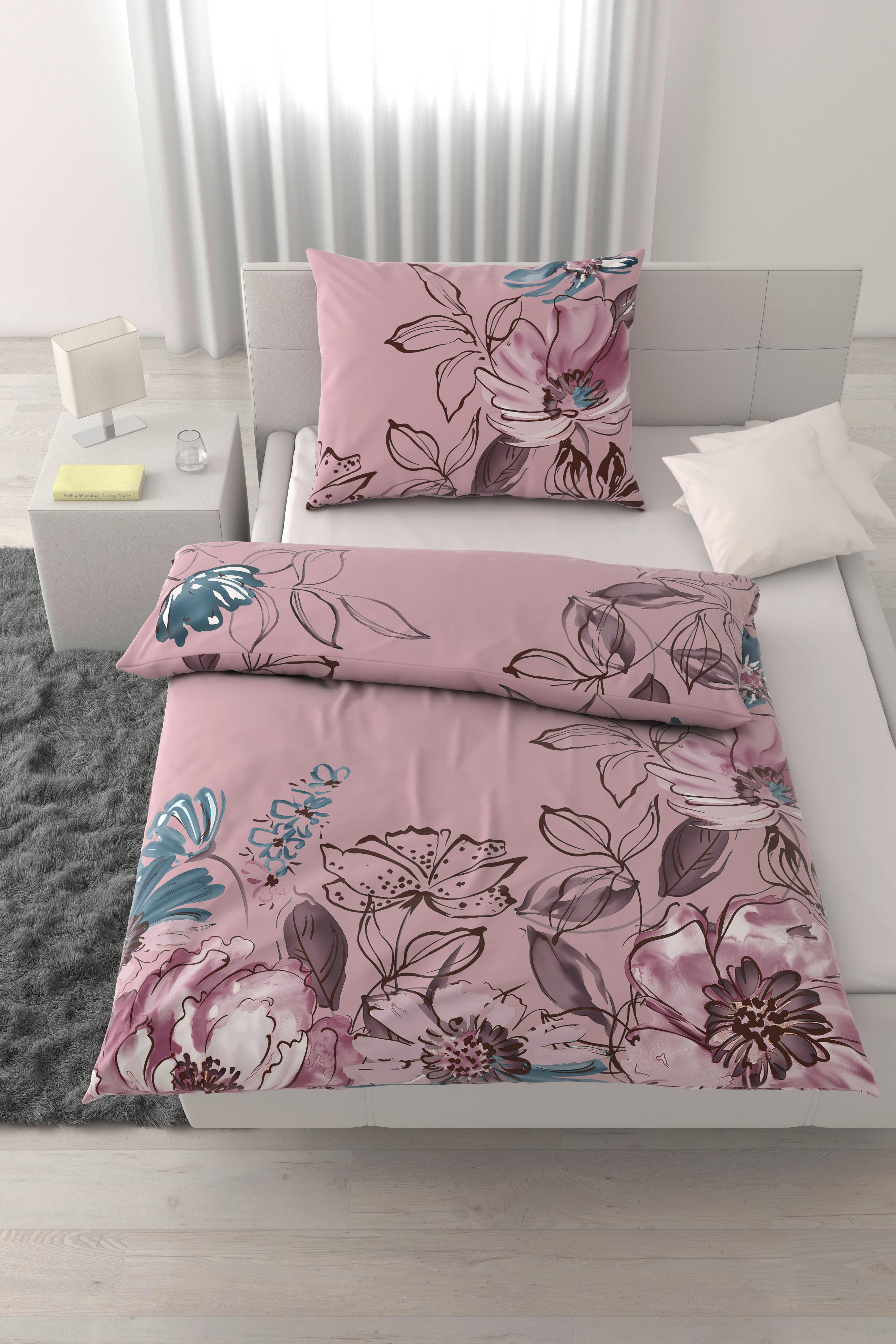 Bettwäsche Touloun Mauve ca. 140x200cm - Mauve, MODERN, Textil (140/200cm) - Mömax