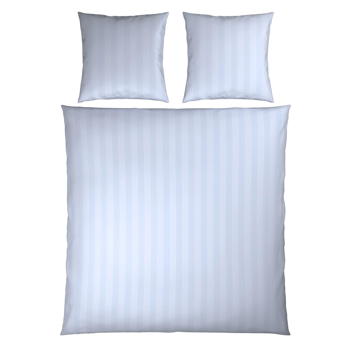 Bettwäsche Xenia Streif XXL Weiß ca. 200x200cm - Weiß, MODERN, Textil (200/200cm) - Premium Living