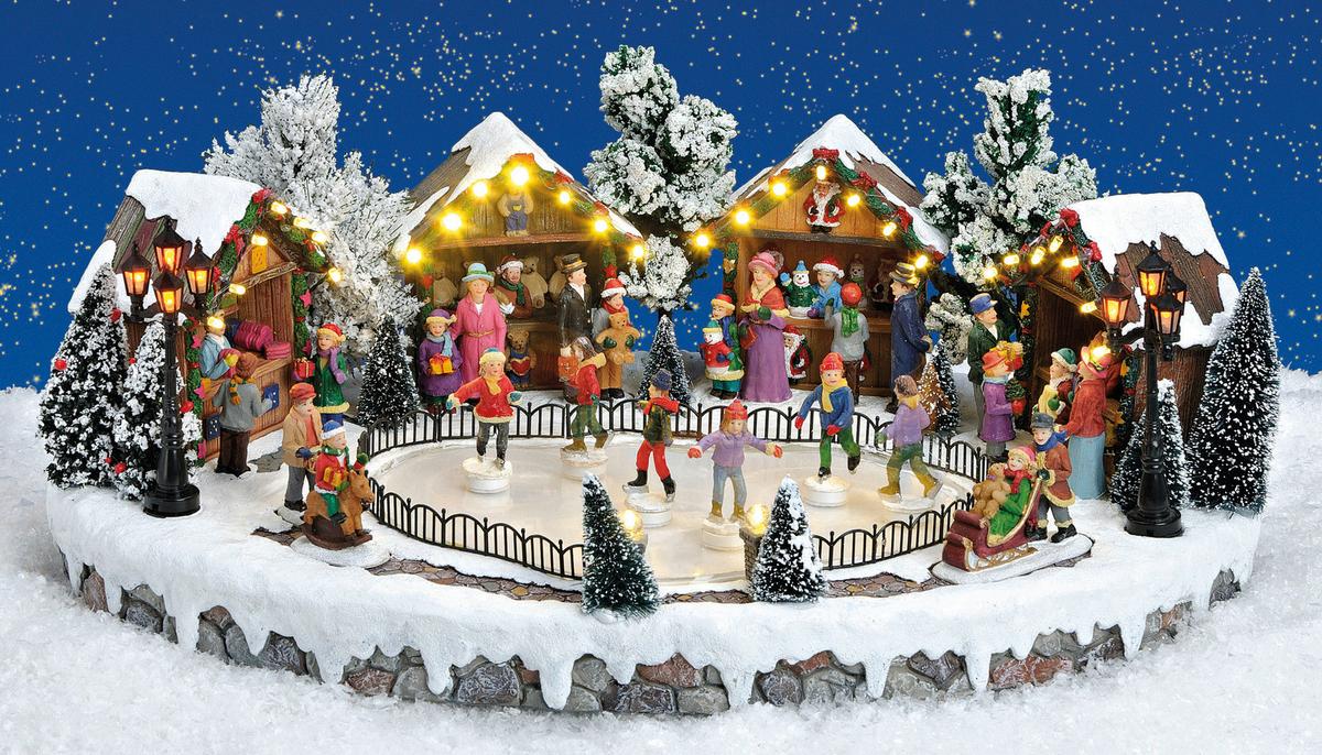 POZYTYWKA DEKORACYJNA 10055497 WINTERSZENE - zielony/czerwony, Trend, tworzywo sztuczne (44/18/30cm) - X-Mas