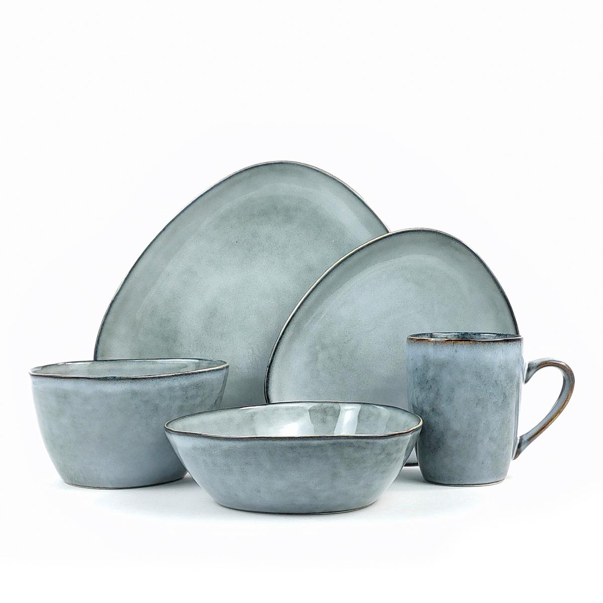 Kombiservice Cloudy in Grau, 10-teilig - Grau, Trend, Keramik (34/29,5/36cm) - Creatable