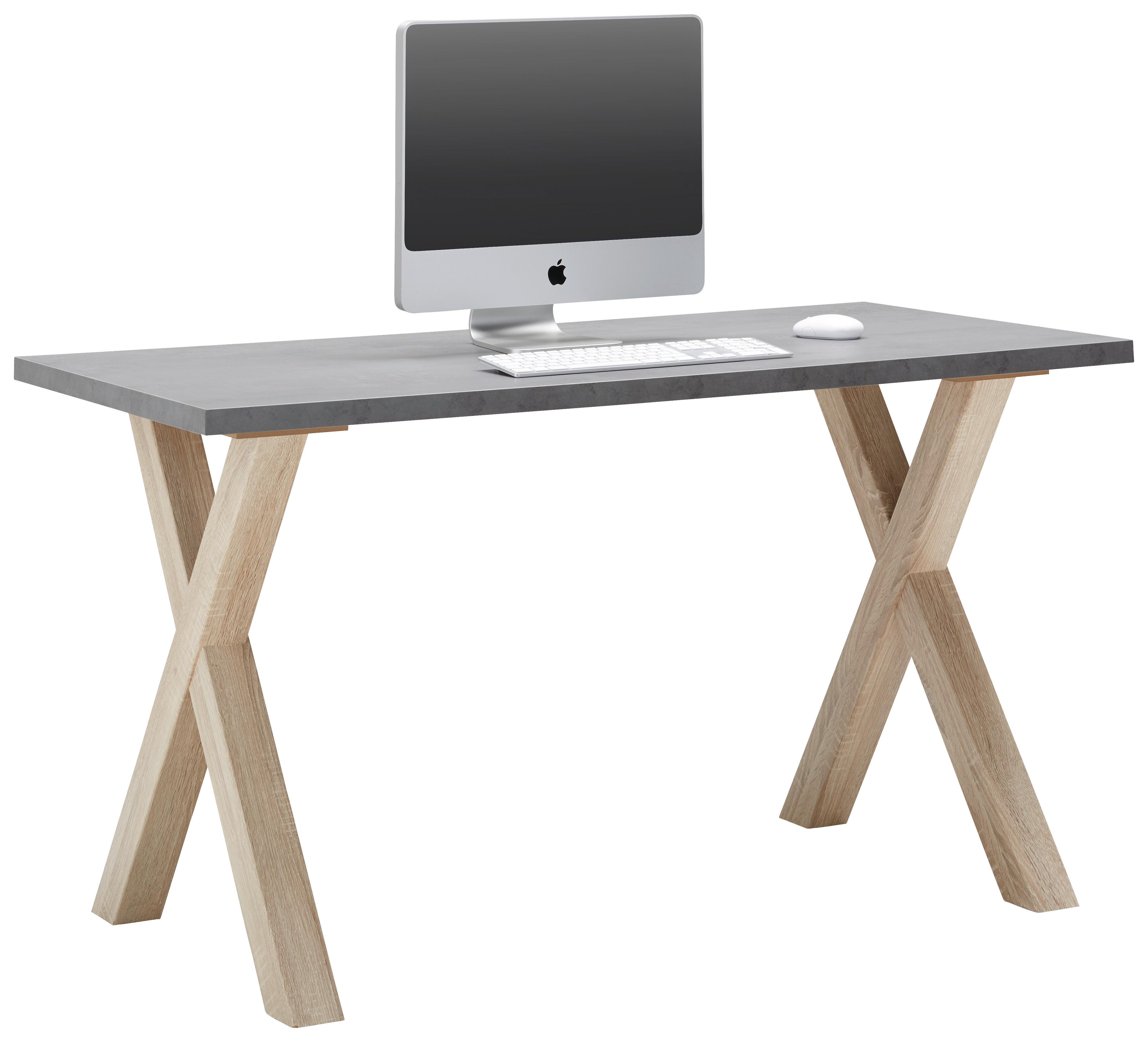 Pisalna Miza Mister Office, Barva Grafita - barve hrasta/barve grafita, Moderno, leseni material (140/75/70cm) - Mömax