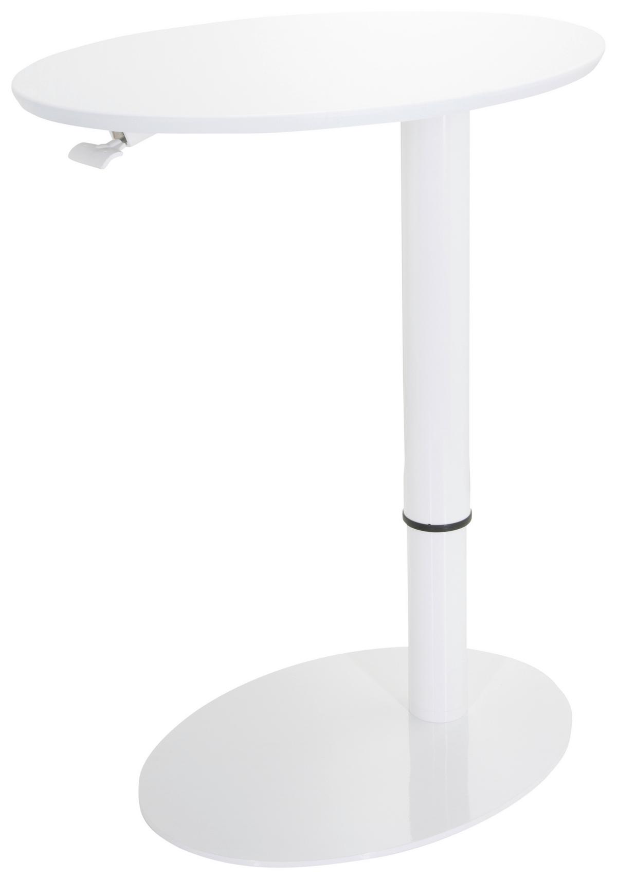 Dvižna Miza Stand Iii, Bela - bela, Basics, kovina/leseni material (90/50/64cm) - MID.YOU
