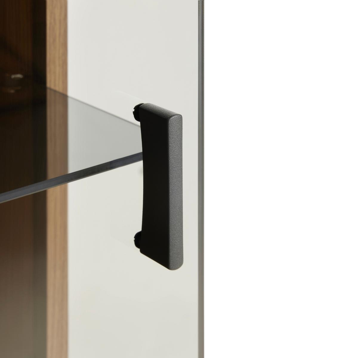 Vitrina Fortuna - antracit, Moderno, kovina/steklo (50/191/38cm) - Premium Living