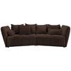 Boxspringsofa Sofi Braun - Schwarz/Braun, MODERN, Textil (294/93/152cm) - Premium Living