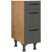 Schubkastenunterschrank Easytouch Grün - Eichefarben/Schwarz, MODERN, Holzwerkstoff/Metall (30/87/56cm) - Nobilia