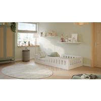 Otroška Postelja Z Vzmetnico Timon, 80x160cm - bela/barve breze, Moderno, tekstil/leseni material (80/160cm) - MID.YOU