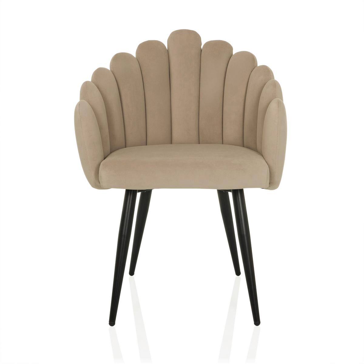 Nalsanjač Scallore, Bež - črna/bež, Moderno, kovina/tekstil (63/84/56cm) - MID.YOU