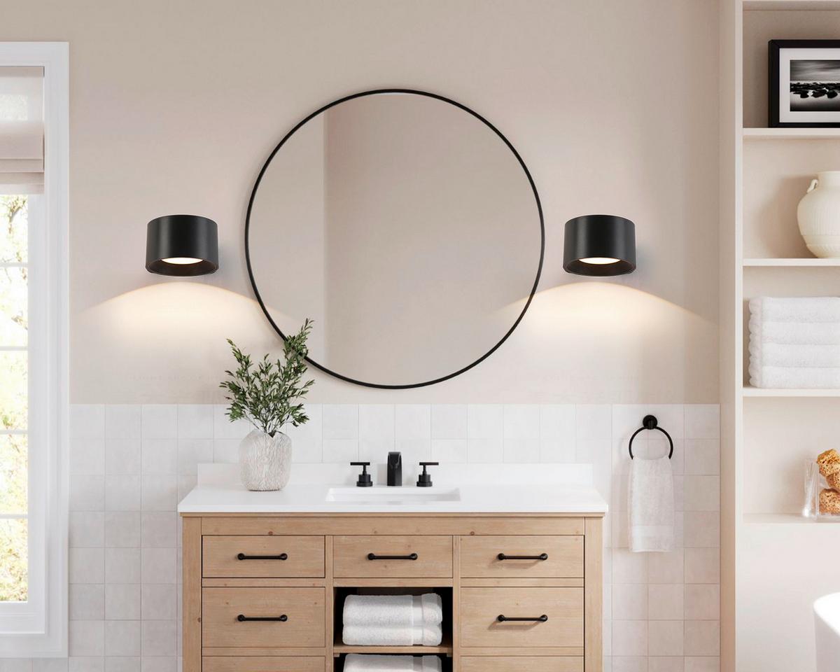 KINKIET AKUMULATOROWY SPOT *SBN* - czarny, Basics, tworzywo sztuczne/metal (9,2/8/4,5cm) - Novel