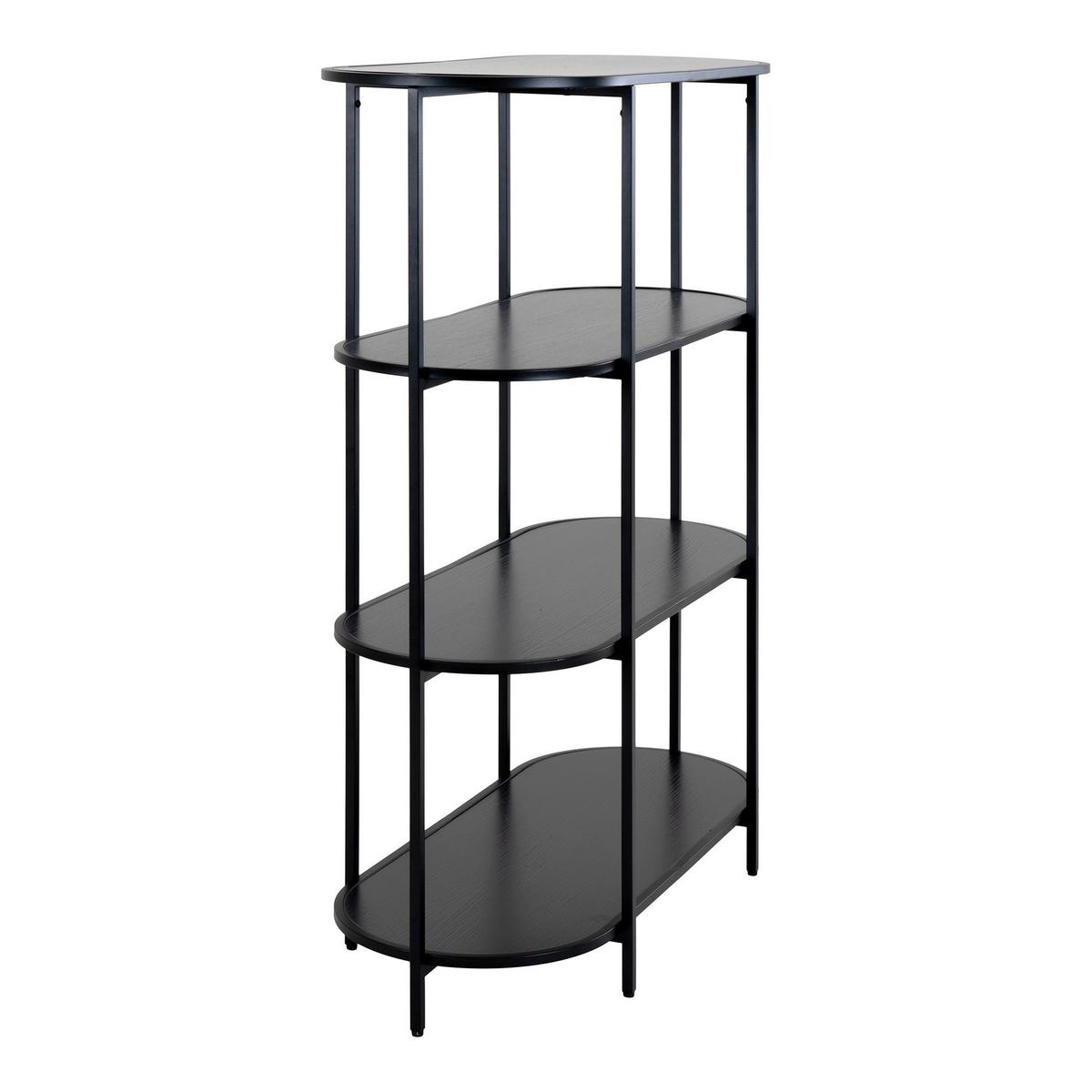 Regal Vita Schwarz - Schwarz, Design, Holzwerkstoff/Metall (85/111/36cm) - MID.YOU