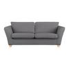 3-Sitzer-Sofa Devado Dunkelgrau Cord - Dunkelgrau/Naturfarben, Holz/Textil (216/70-85/95cm) - Mömax