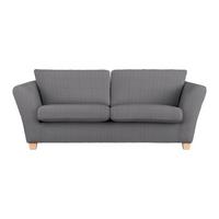 3-Sitzer-Sofa Devado Dunkelgrau Cord - Dunkelgrau/Naturfarben, Holz/Textil (216/70-85/95cm) - Mömax